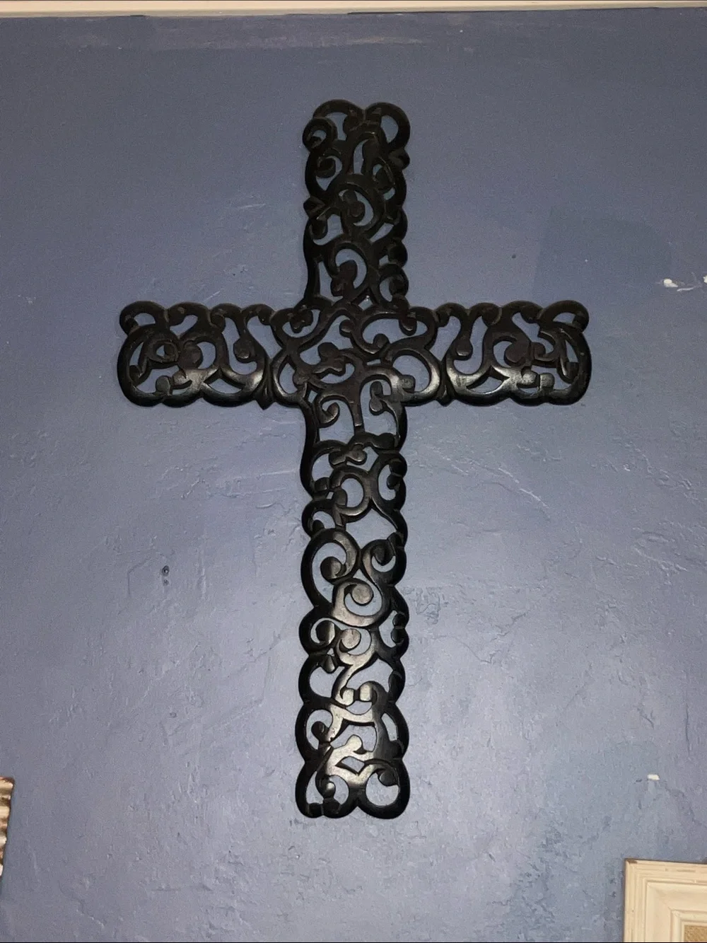 Source Unknown Black Scrollwork Wall Cross